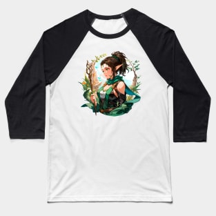 Realistic Anime Nissa, Sage Animist - Zendikar Planeswalker Baseball T-Shirt